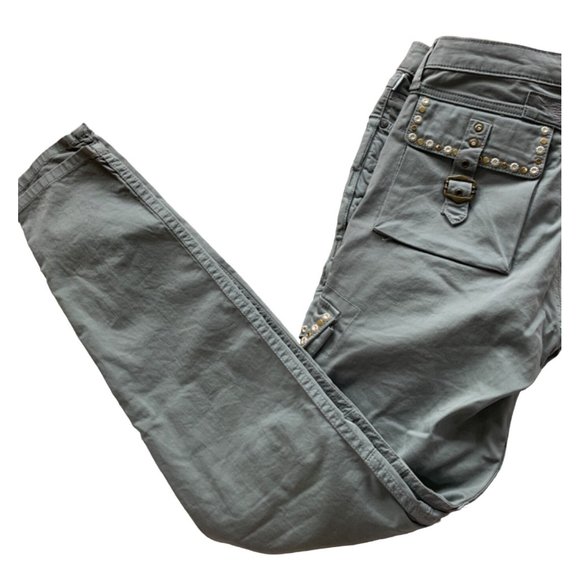 $435 Womens Robins Jeans Cargo Pants Wings Embellished Skinny Stretch Sz 27 6758 - Picture 11 of 13